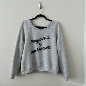 Minkpink-“Hangovers & Hashbrowns” Fleece Lined Pullover (Size: Medium)